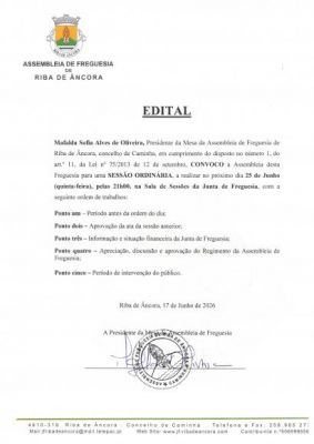 Assembleia Feguesia - Junho 2026
