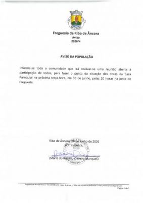 AVISO &Agrave; POPULA&Ccedil;&Atilde;O