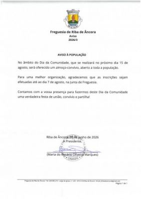 AVISO &Agrave; POPULA&Ccedil;&Atilde;O